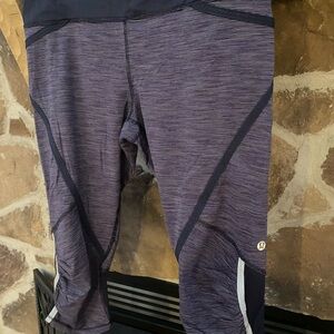 lululemon athletica  Striped purple Leggings